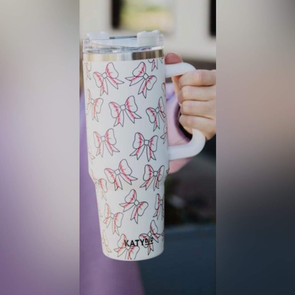Katydid Baseball Bow Tumbler
